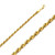 10k Gold 4mm Hollow Rope Chain 24 Inches