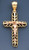 14k Yellow and Rose Gold  39.21mm Height by 21.31mm Filigree Cross Pendant