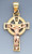 14k Yellow and Rose Gold 32.88 mm by 17.36 mm  Cross Pendant