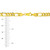 14k Gold 6.0 mm Figaro Chain 16 Inches 14k Gold 6.0 mm Figaro Chain 16 Inches