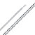 18k White Gold (Nickel Free) 6.0mm Flat Curb Chain 18 Inches