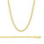 14K Yellow Gold Bead Link Bracelet, 4mm Wide 8.5 Inches