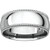 14k White Gold 7mm High Polished Comfort Fit Double Milgrain Wedding Band