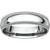 18k White Gold 5mm High Polished Comfort Fit Double Milgrain Wedding Band