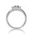 18K White gold .70 ct 3 Princess Cut Diamond Ring