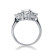 18K White gold 1.5 ct 3 Stone Diamond Ring