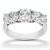 18K White gold 1.05 ct 5 Round Diamond Anniversary  Ring