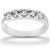 18K White gold .50 ct 5 Round Diamond Anniversary  Ring