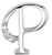 14k White Gold 3/8 Inch 0.06ct Diamond Initial P Pendant