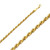 14K Yellow Gold 3mm Hollow Rope Chain 24 Inches