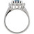 14k White Gold Diamond And Sapphire Ring.