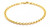 14k Gold 3.5mm Double Link Charm Bracelet 7 Inches