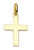 14k Yellow Gold 25 x 10 mm High Polish Cross Pendant