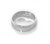 14K  6mm Wide White  Gold With Diamond Cut Brushed Finish Center