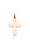 14k Rose Gold Cross Pendant 33mm High