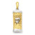 14k White and Yellow Gold Mezuzah With Shin Charm