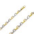 10K Two Tone Gold Handmade Rolo Chain 5.7mm Wide 30 Inches