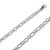 10k White Gold 4.9mm Rolo Chain 16 Inches