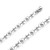 10k White Gold Hand Made Love Knot Chain 5.5mm 22 Inches