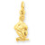 14k Gold Yellow Aquarius Zodiac Pendant 21mm High