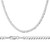 10K White Gold 3mm Flat Curb Chain 34 Inches