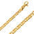 14k Yellow Gold 4.5mm Hand Made Tiger Eye Chain 16 Inches