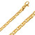 14k Yellow Gold 4.5mm Hand Made Tiger Eye Chain 36 Inches