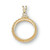 14k Gold 2 1/2 Pesos Coin Rope  Bezel