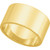 14k Yellow Gold 10mm. High Polished Flat Wedding Band