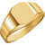 14k Gold Men's Octagon Signet Ring 9mmx7mm Open Back