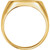 14k Gold Men's Oval Signet Ring 18mmx16mm Solid Back