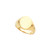 18k Gold Men's Oval Signet Ring 14mmx12mm Solid Back