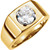 14k Yellow gold Mens Solitaire Diamond Ring 1/2 ct.