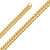 14K Yellow Gold 12mm Hollow Miami Cubans Chain 24 Inches