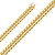14K Yellow Gold 12mm Hollow Miami Cubans Chain 26 Inches