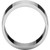 14k White Gold 12mm High Polished Flat  Wedding Band