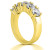 18K Yellow gold 1.0 ct 5 Round Diamond Prong Set Anniversary  Ring