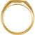 14k Gold Men's Oval Signet Ring 12mmx10mm Solid Back