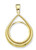 14k Gold 1/4oz Panda Coin Tear Drop Bezel