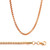 14k Rose Gold 2.5mm Round Box Chain Necklace 18 Inches