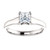 18k White gold 1/2 Carat  Princess cut Diamond Solitaire Engagement Ring