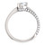 18k White gold Swirl Bezel 1/2 Carat  Oval Diamond Solitaire Engagement Ring Band