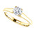 18k Yellow gold 1/2 Carat  Round Diamond Solitaire Engagement Ring