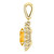 14k Yellow Gold Oval Citrine Pendant Surrounded By 14 Round Diamonds 6x8