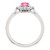 14K White  gold Pink Sapphire Ring 1.00ct (5x7)  And 0.30 Ct Diamonds