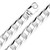 14k  White Gold 12mm Hand Made Railroad Chain Bracelet 7 Inches