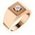 14k Rose gold Mens Solitaire Diamond Ring 1/2 ct.