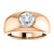 14k Rose gold Mens Solitaire Round Diamond Ring 1.51 ct.