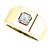 18k Yellow gold Mens Solitaire Radiant cut  Diamond Ring 1/2 ct.