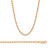 14K Rose Gold Bead Link Chain, 3mm Wide 22 Inches